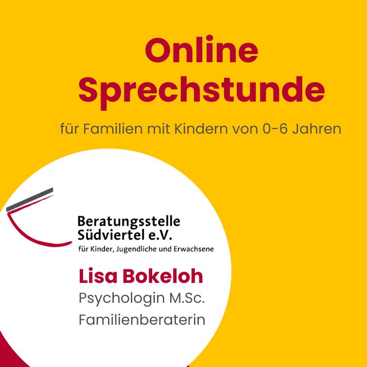 Online Sprechstunde Online-Sprechstunde für Familien mit Kindern von 0-6 Jahren, Lisa Bokeloh, Familienberaterin.